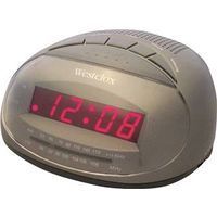 1935543 - RED.6"LED DISP BLK CLOCK RADIO