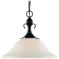 one light pendant fixture, black