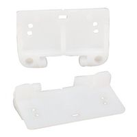 American Hardware WP-8814C Drawer Guide, 2-1/2 in L, Plastic, White - Case of 6
