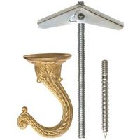 1982651 - BRASS JUMBO SWAG HOOKS