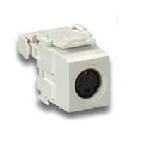 s-video jack for media network, white