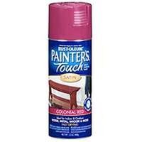 Satin Spray Paint, 12 oz Colonial Red