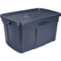 rubbermaid roughneck tote, 31 gal blue