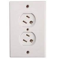 swivel outlet cover, white