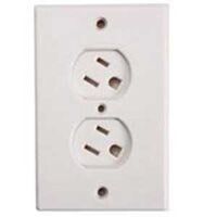 swivel outlet cover, white