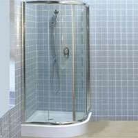 neo round shower kit, 38in. x 38in. white