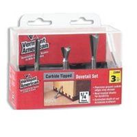 carbide dove router bit set, 3 pc