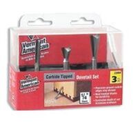 Carbide Dove Router Bit Set, 3 Pc