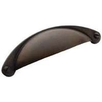 Cup Cabinet Pull, 3" Antique Rust