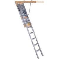 aluminum pull down attic ladder, 22.5in. x 8 9in.