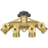 brass 4-way with shutoff   