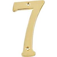 house number, 7 4in. brass