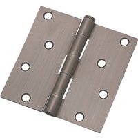 square residential hinge, antique nickel 4in.
