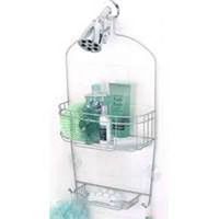 shower head caddy, satin nickel