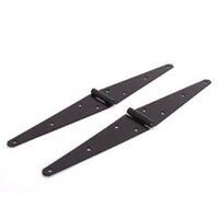 Extra Heavy Duty Strap Hinge Black, 4" 