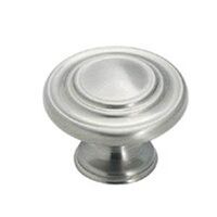 Cabinet Knob, 1 3/8in. Satin Chrome