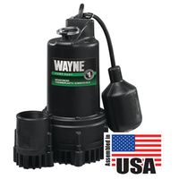Wayne RSP Submersible Sump Pump With Piggy Back Tether Float Switch