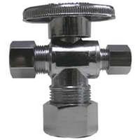 dual stop valve, 5/8in. x 3/8in. x 3/8in.