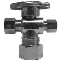 Dual Stop Valve, 5/8" x 3/8" x 3/8"