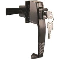 push button door latch key lock black