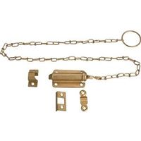 steel chain bolt brass finish, 4in.