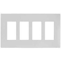 aspire four gang wall plate, white satin
