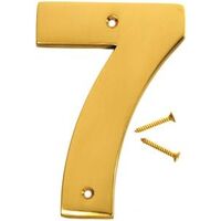 Decorative House Number, #7 5in. Brass