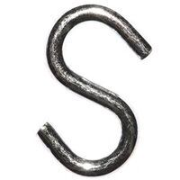 Large Open S Hook Bright Zinc, 2 1/2in.