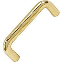 polished brass pull, 3in.