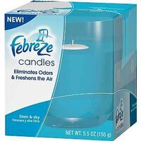 febreze candle, linen & sky