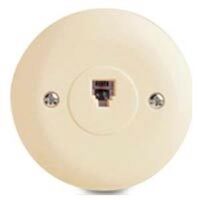 modular wall jack, almond