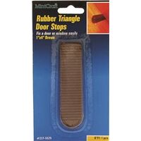 Brown Wedge Door Stop, 4" X 1"
