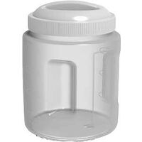 Clear Canister W/White Lid, 2 Qt