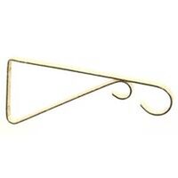 hanging plant bracket, 9in. brass