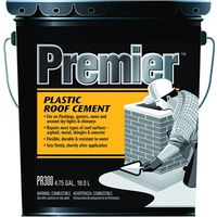 premier plastic roof cement, 5 gal black