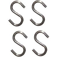 Large Open S Hook Bright Zinc, 1 1/2"