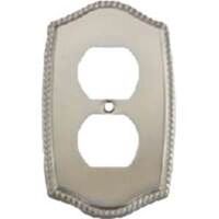 Double Outlet Wall Plate, Brushed Nickel
