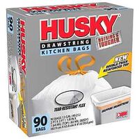 Husky Kitchen Trash Bags, 13 Gal White