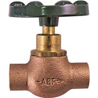 copper sweat straight stop valve, 1/2in.