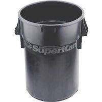 superkan trash can, 44 gal black