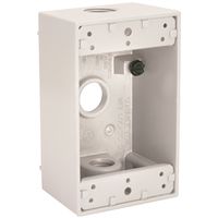 2549780 - RECT BOX 1G 3-1/2 OUTLETS WH