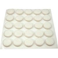 round light duty felt pads, 3/8in. white