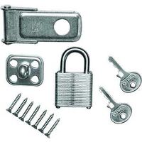 Padlock & Hasp Combo, Bronze & Zinc