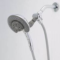 two in one ring shower head, chrome