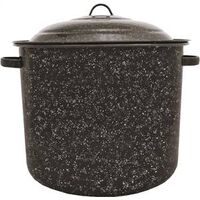 Graniteware Stock Pot, 50 Qt Black