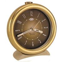 key wound alarm clock, gold small
