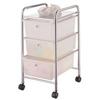 2608909 - 3 DRAWER STORAGE CART CHROME