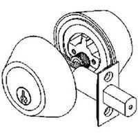 double cylinder deadbolt, bronze