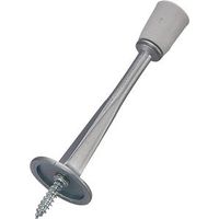 satin chrome rigid door stop, 3 1/8in.