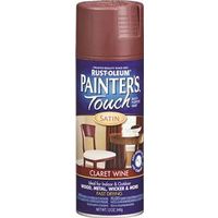 satin spray paint, 12 oz claret